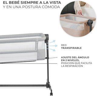 Culla con letto agganciabile regolabile con ruote Kinderkraft
