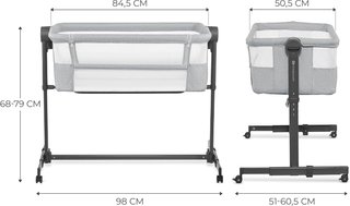 Culla con letto agganciabile regolabile con ruote Kinderkraft