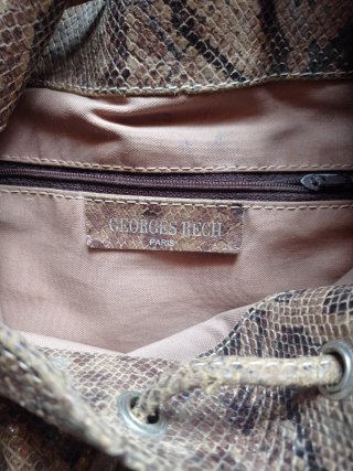 Bolso Georges Rech piel estampado serpiente