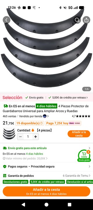 Protector guardabarros universal