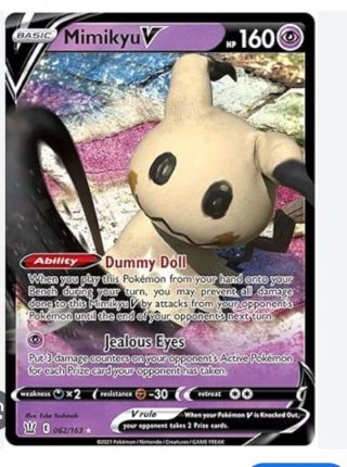 Carta Pokémon Mimikyu V 062/163