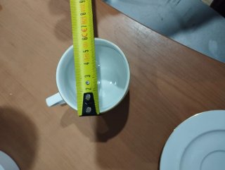 Juego de café de porcelana blanco