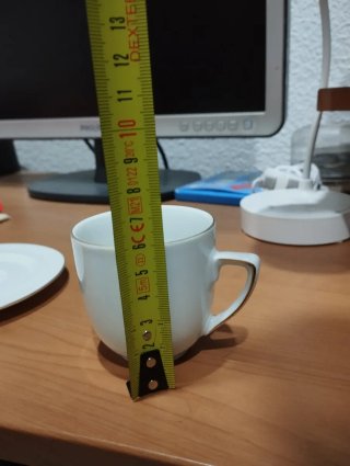 Juego de café de porcelana blanco