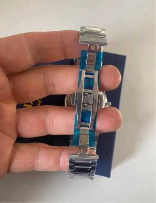 Reloj Poedagar Clásico Hombre Azul/Plata