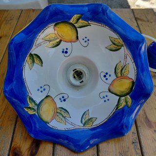 Lampadario sospensione ceramica vintage