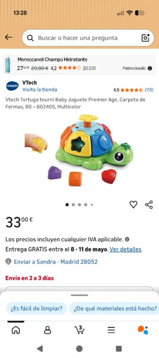 Tortuga Juguete VTech Gira y Aprende