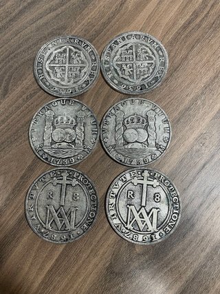 6 Monedas de Plata 8 Reales