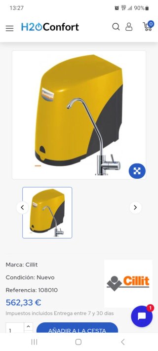 Filtro Osmosis Inversa Bonaqua Cillit