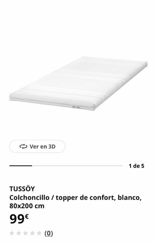 Colchonillo-Topper para mas confort, cama 90cm