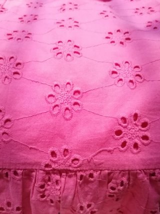 Abito bambina pizzo Sangallo fucsia 9/10 anni IDEX