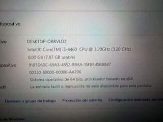 PC i5 4460 8GB RAM 250GB SSD