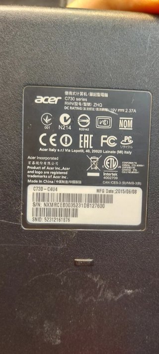 Acer Chromebook Nero/Grigio portatile