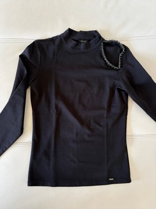 Jersey Salsa Jeans negro con pedrería