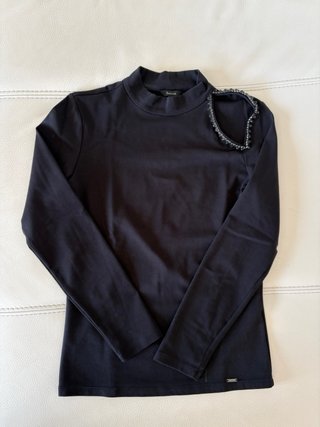 Jersey Salsa Jeans negro con pedrería