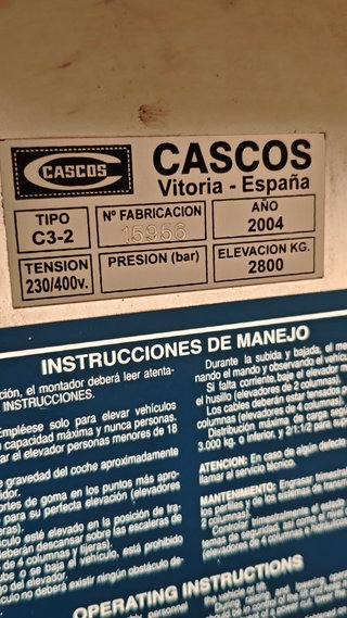 Elevador de coche de dos columnas