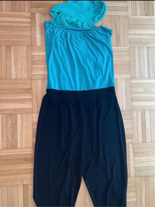 Mono mujer talla S negro y turquesa