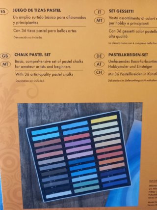 Juego de 36 tizas pastel