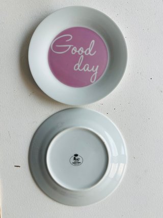 Juego de dos platos de desayuno Good day