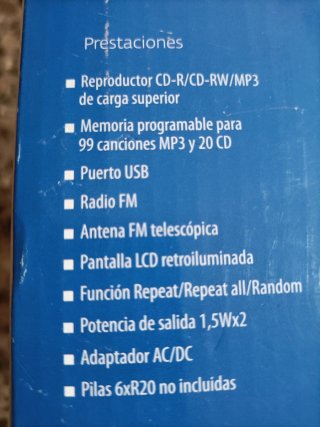 Radio CD Daewoo DBU-51 con cassette y USB