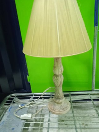 Lámpara con pie de alabastro estilo años 50