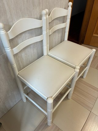 Mesa y 4 Sillas Cocina Blancas