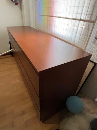 Cómoda MALM 6 cajones madera