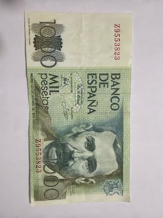 BILLETE ESPAÑOL 1000 pesetas 1979 Echegaray