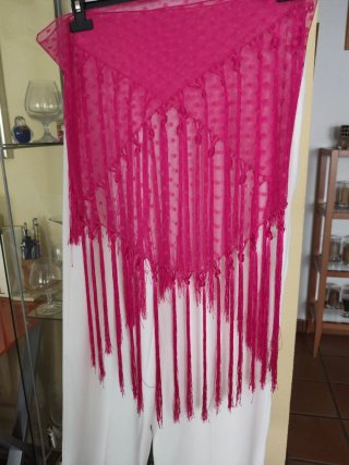 Mantoncillo Plumeti Rosa Fucsia