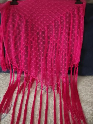 Mantoncillo Plumeti Rosa Fucsia