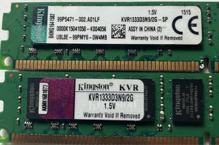 2x Kingston KVR1333D3N9/2G Memoria RAM Servidor