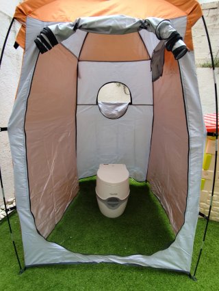 Wc químico Potti thetford 565P + tienda ducha