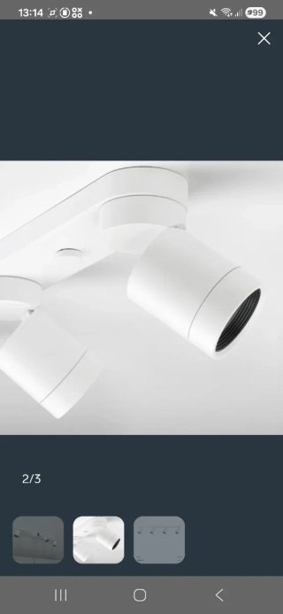 Lámpara Techo Ikea Nymane 4 Focos Blanca