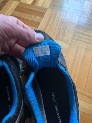 Salomon Ortholite Hombre Negro/Azul