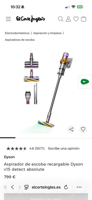 Aspiradora Dyson V15 Detect Absolute