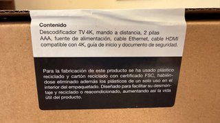 Descodificador TV 4K con Mando y Fuente