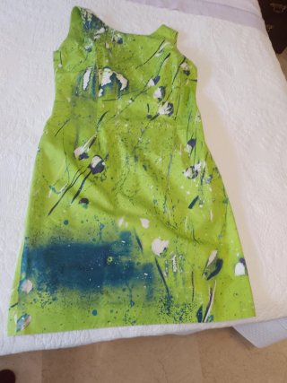 Vestido verde estampado