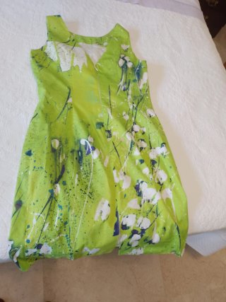 Vestido verde estampado