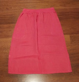 Falda Lino Mujer Talla Única Botones