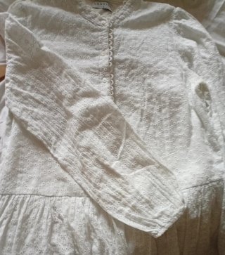Blusa LOAVIES blanca bordada talla L