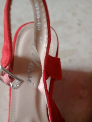 Sandalias Mussi Rojas Talla 36 Fiesta
