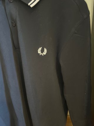 Polo Fred Perry manga larga azul oscuro Talla L