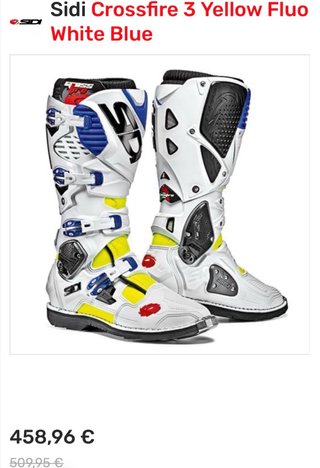 Botas Sidi Crossfire 3 Fluo Amarillo Blanco