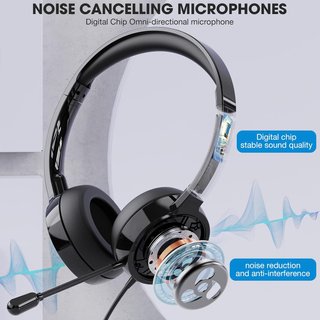PANDER auriculares cómodos con micrófono USB