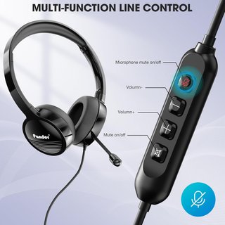 PANDER auriculares cómodos con micrófono USB