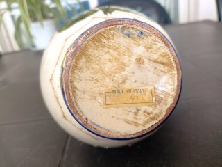 Jarra Cerámica Italiana Vintage Asa Trenzada