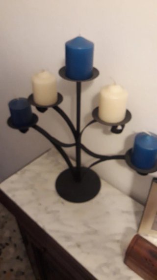Candelabro rústico forja 5 velas