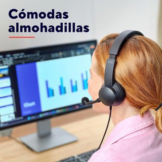 Trust auriculares usb ligeros con micrófono