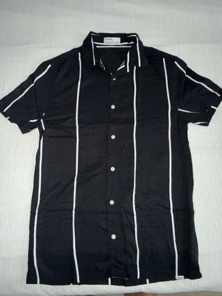 Camisa Bershka manga corta rayas