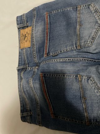 Tejanos vaqueros azules hombre