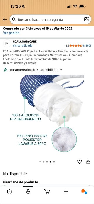 Cojín Lactancia KOALA BABYCARE XL